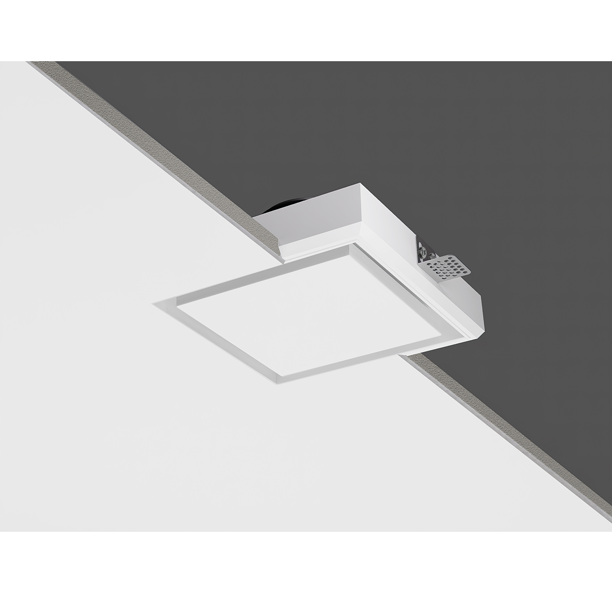 Диффузор под покраску скрытого монтажа SECRET SOFT FRAME 100/90 с приточно-вытяжным вентилятором